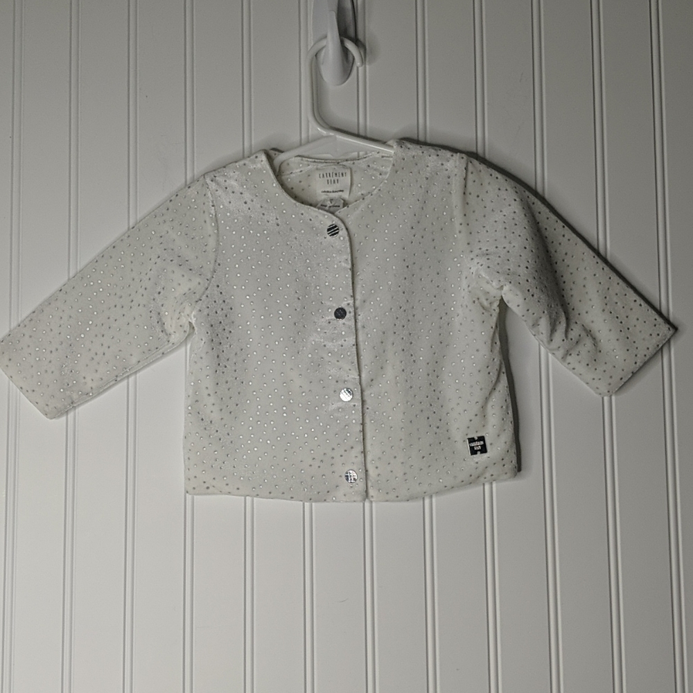 Carrement Beau White Silver Button Jacket